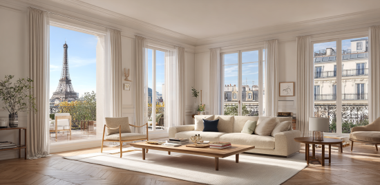 Séjour appartement haussmannien